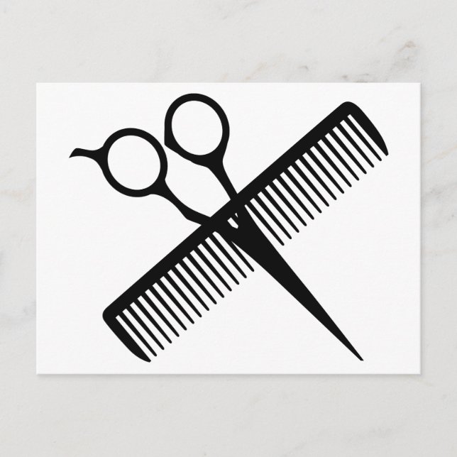 Carte Postale Scissors et Comb (Devant)