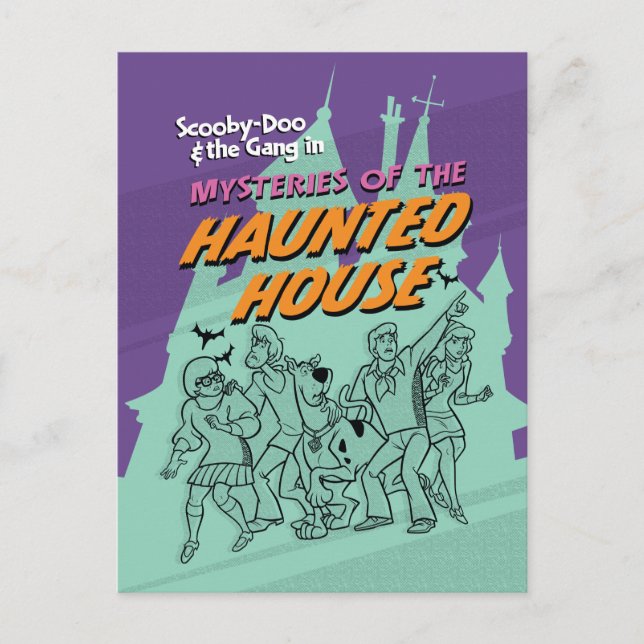 Carte Postale Scooby-Doo et le Gang "Maison hantée" (Devant)