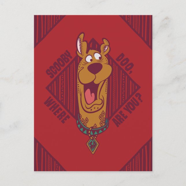 Carte Postale Scooby-Doo Où Êtes-Vous Graphique Tribal (Devant)