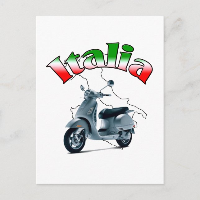Carte Postale Scooter italien (Devant)