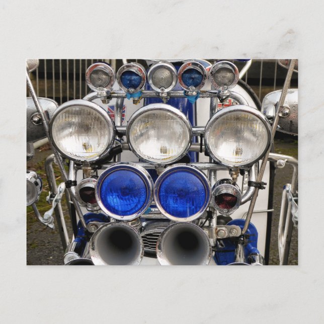 Carte Postale SCOOTER MOTEUR vintage (Devant)