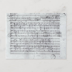 Carte Postale Score d'autographe pour le "Habe des Sangers" du l
