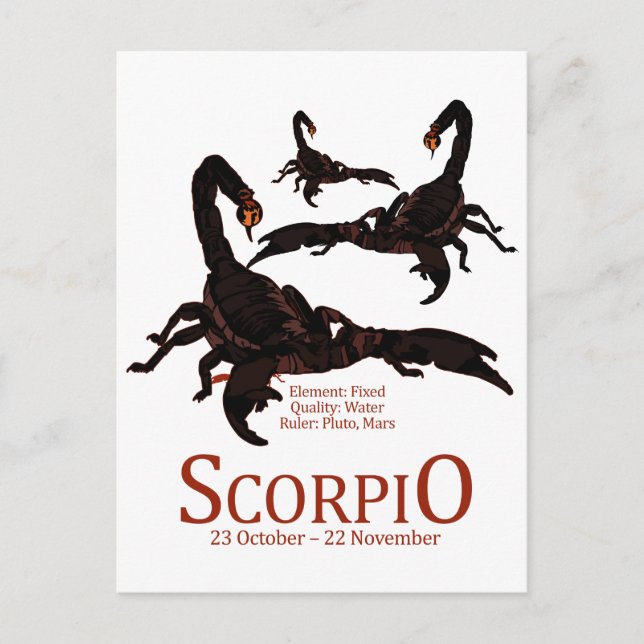 Carte Postale Scorpio (Devant)