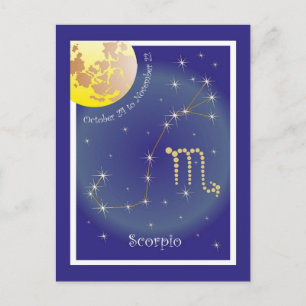 Carte Postale Scorpio 24 octobre à novembre 22 Postkarte