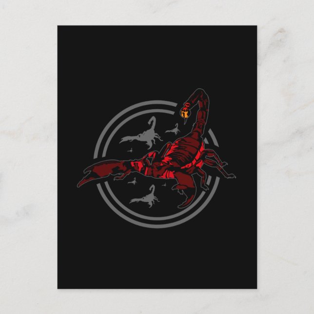 Carte Postale Scorpion rouge (Devant)
