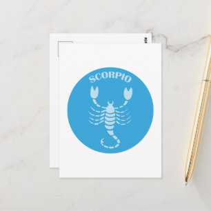 Carte Postale Scorpion, Signe du zodiaque, Horoscope, Astrologie