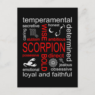 Carte Postale Scorpion signe zodiaque