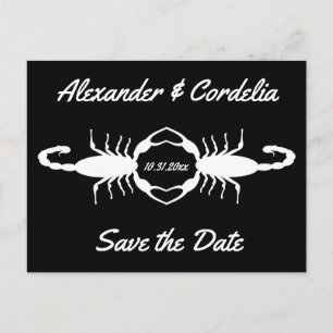 Carte Postale Scorpions de Mariage blanc gothique Enregistrer la