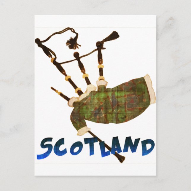 Carte Postale Scotland Bagpipes (Devant)