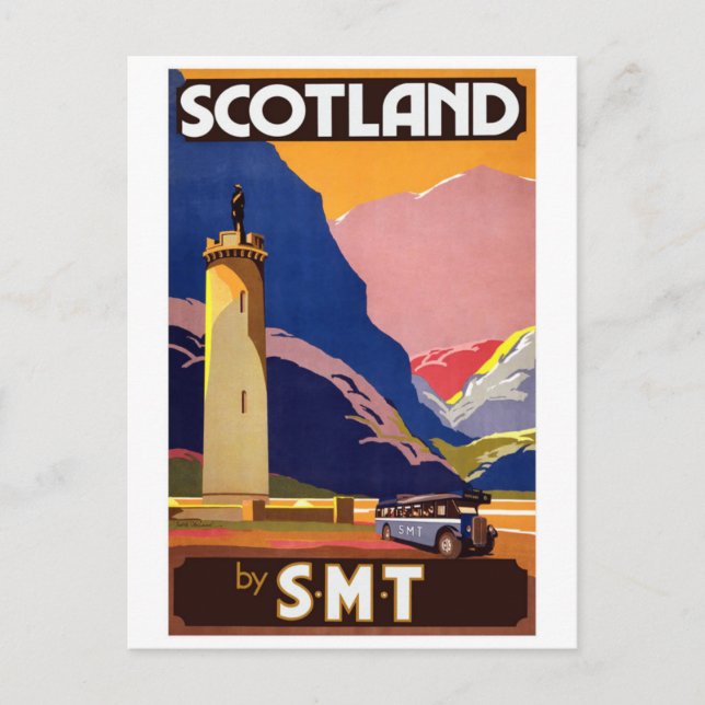 Carte Postale Scotland vintage travel (Devant)