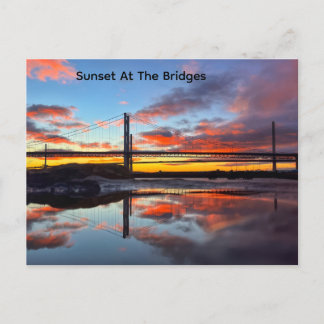 Carte Postale Scotlands IconicView Of Its Bridges at Sunset