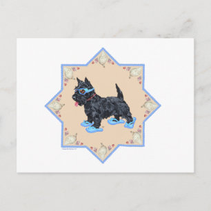 Carte Postale Scottie Blue FlipFlops -> Tongs Scottie Bleus