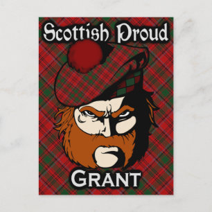 Carte postale Scottish Clan Grant Tartan