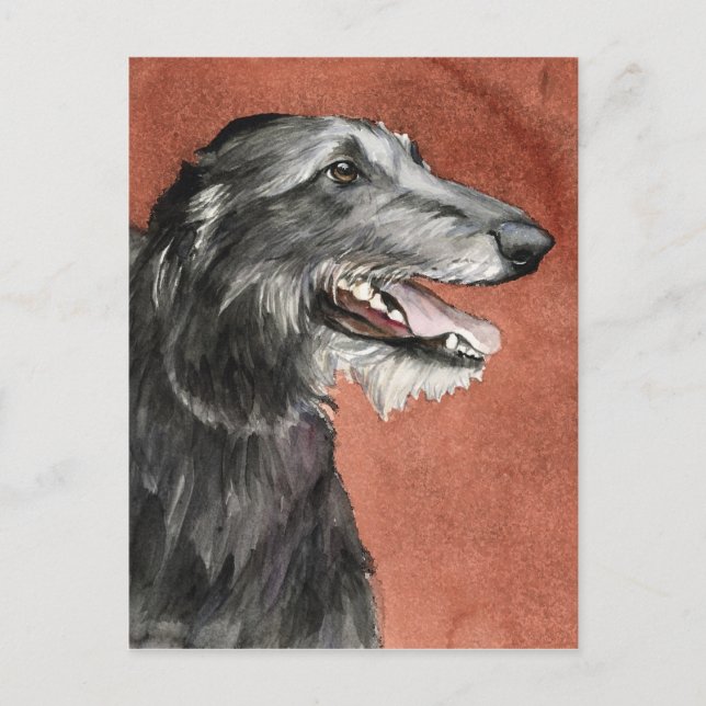Carte postale Scottish Deerhound Dog Art (Devant)