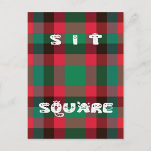 Carte Postale Scottish Royal À damiers Tartan Plaid avec texte