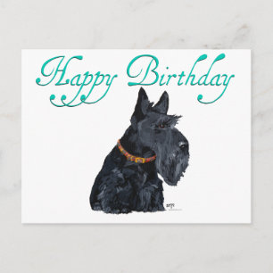 Carte Postale Scottish Terrier Birthday Card