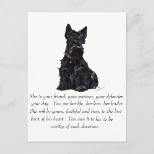 Carte Postale Scottish Terrier Keepsaké - Femme