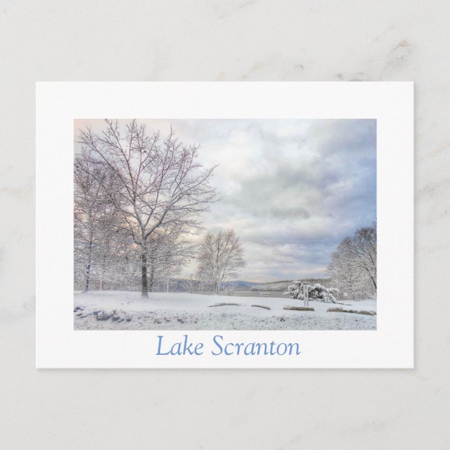 Carte Postale Scranton PA-Lake Scranton Post-Card Blues d'hiver (Devant)