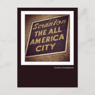 Carte postale Scranton PA-L'enseigne All America C