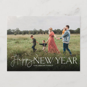 Carte postale Script and Sans Flat New Years
