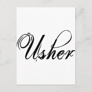 Carte Postale Script de Grunge Naughy - Noir Usher