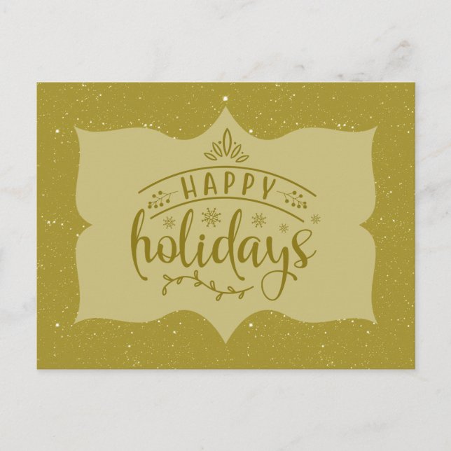 Carte Postale Script de Joyeuses Fêtes (Devant)