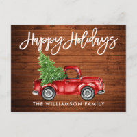 Script de pinceau Vintage Camion arbre vacances