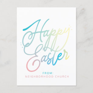 Carte Postale Script Happy Easter créé à la main