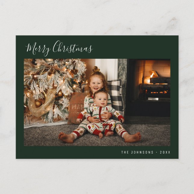 Carte Postale script minimal noël (Devant)