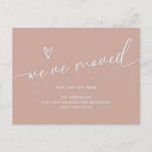 Carte Postale Script minimaliste Rustique de coeur Nous avons bo