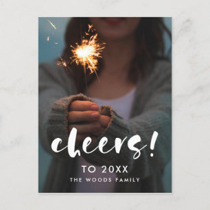 Carte Postale Script moderne Bravo à la photo du Nouvel An 2025