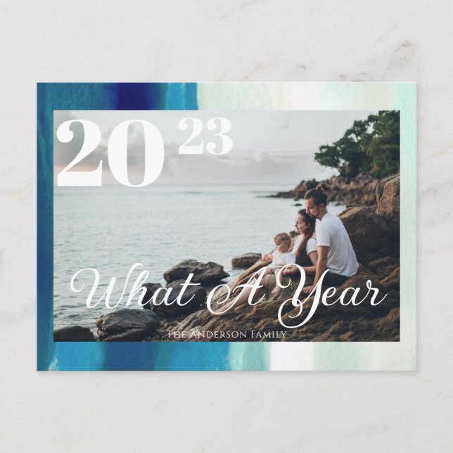 Carte Postale Script Moderne Quelle photo encadrée d'un an (Devant)