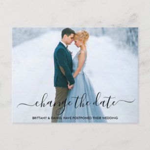 Carte Postale Script Moderne tendance Changer La Photo Date