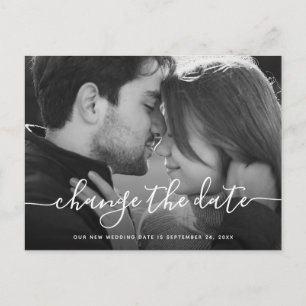 Carte Postale Script simple   Mariage photo Modifier la date