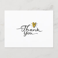Script simple mignon Merci de coeur jaune