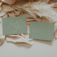 Script Whimsical | Merci Mariage vert Sage
