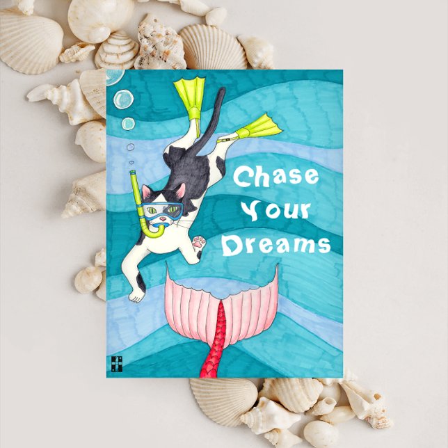 Carte postale Scuba Kitty (Créateur téléchargé)