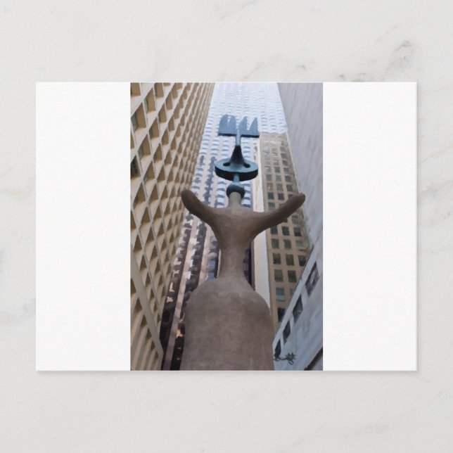Carte Postale Sculpture de Chicago Miro (Devant)