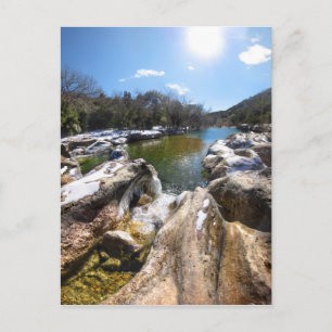 Carte Postale Sculpture gelée Chutes Barton Creek Austin Texas