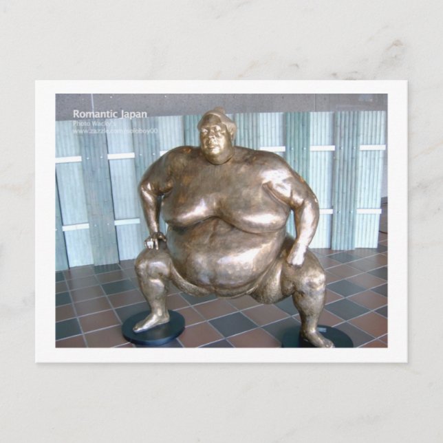 Carte Postale Sculpture Sumo Wrestling, Japon (Devant)
