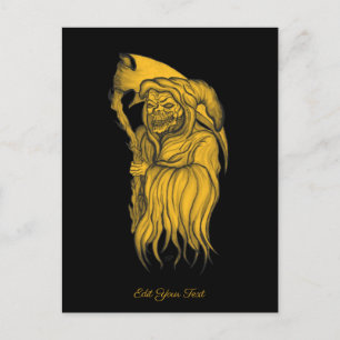 Carte Postale Scythe man - La Mort, Faucheuse Grim