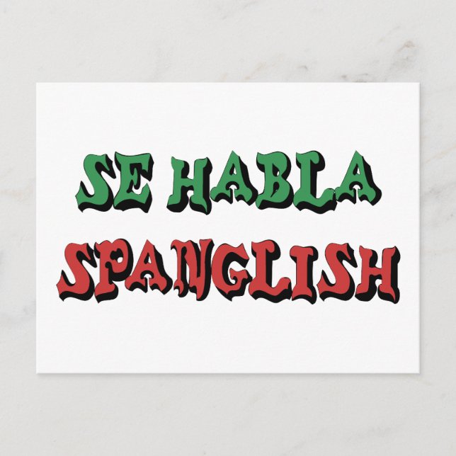 Carte Postale Se Habla Spanglish (Devant)
