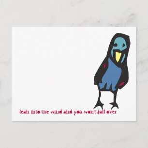 Carte Postale se pencher dans le vent birdie