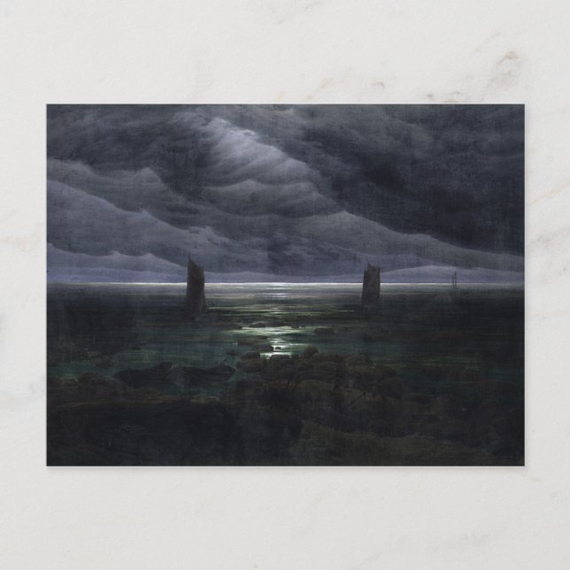 Carte Postale Sea Shore in Moonlight, 1835-36 (Devant)
