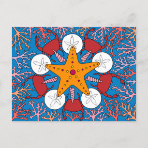 Carte Postale Sea Star et Coral