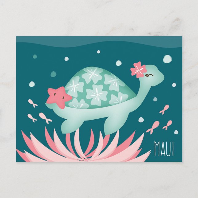 Carte postale "Sea Turtle Maui" (Devant)