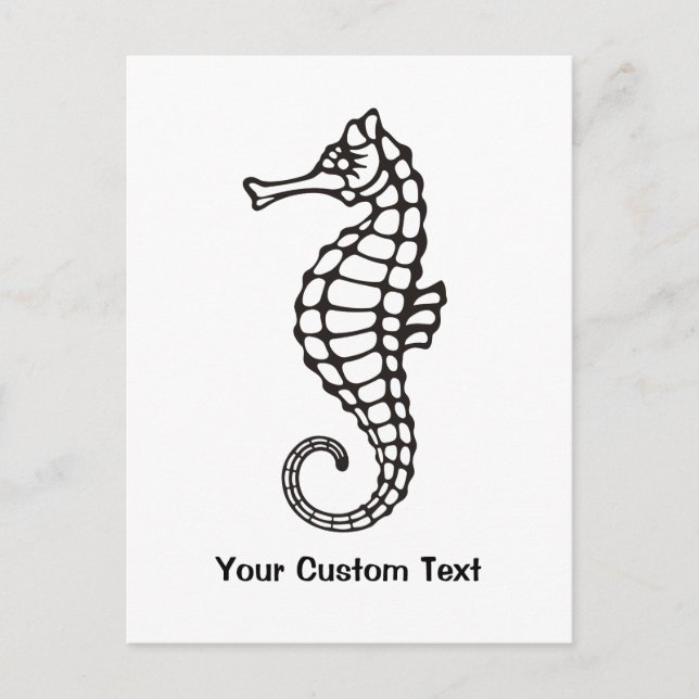 Carte Postale Seahorse Black (Devant)
