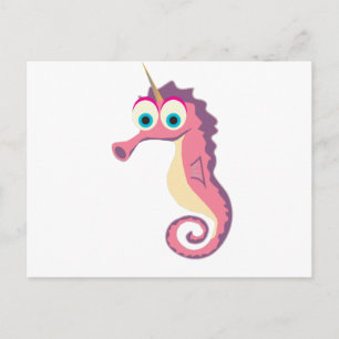 Carte Postale Seahorse Unicorn Cute