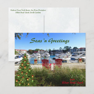 Carte Postale Seas n Salutations de Hilton Head SC Harbour Town