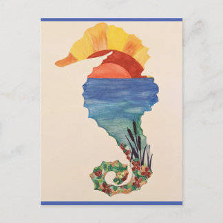 Carte Postale Seascape Seahorse